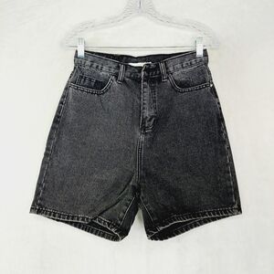 NEW Firefly Black Denim Cotton Summer High Waist Shorts P2980
